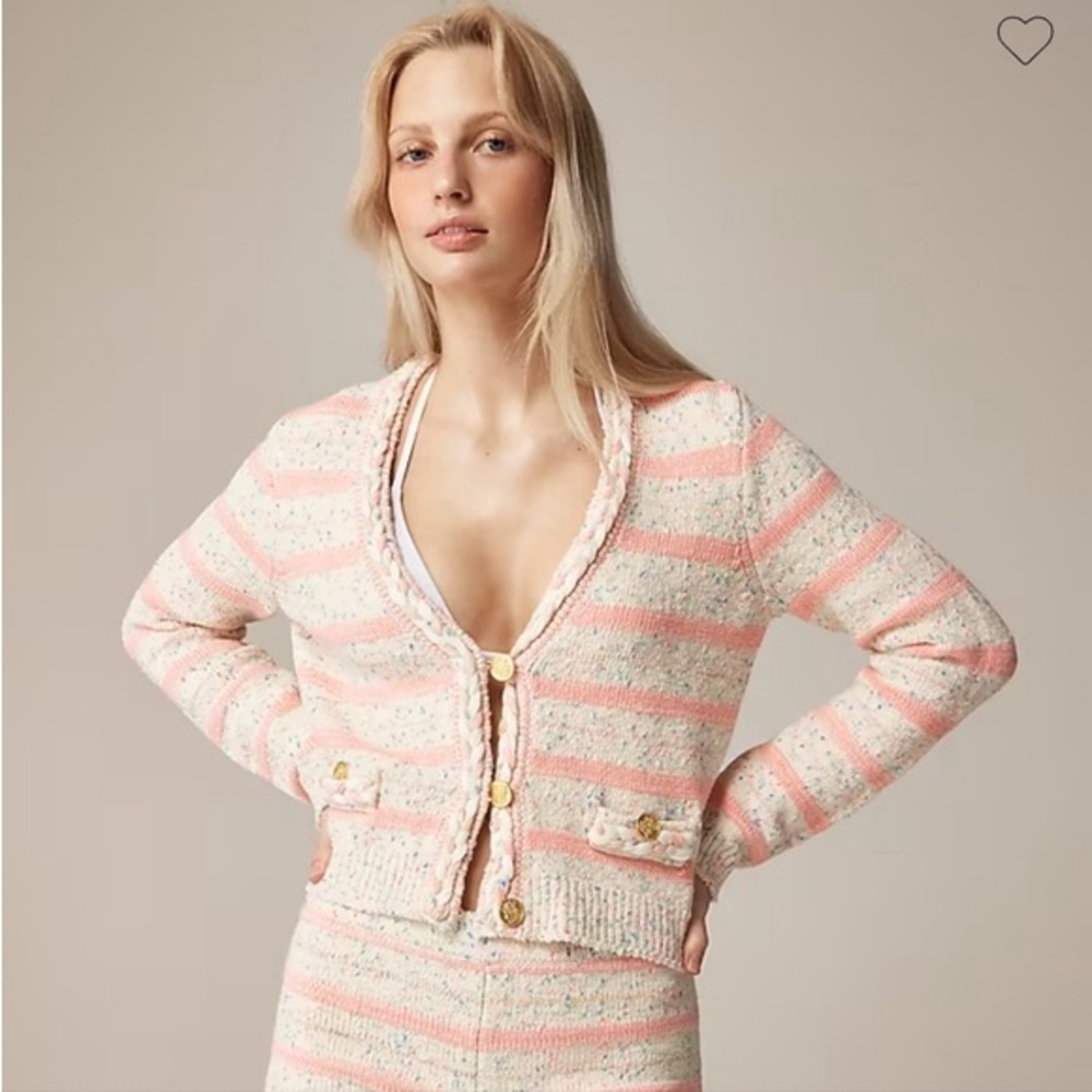 J. Crew Space-dyed sweater lady jacket